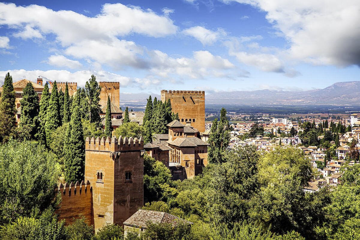Vue sur l'Alhambra et Grenade